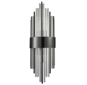 Lampa ścienna DRACO 60cm - kryształowo - czarna, styl glamour  ST-88003W-M black Step into Design