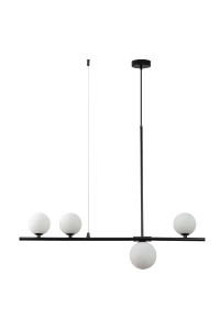 Lampa wisząca MODERNO  80 cm -czarna z białymi kloszami DN1506 black Step into Design