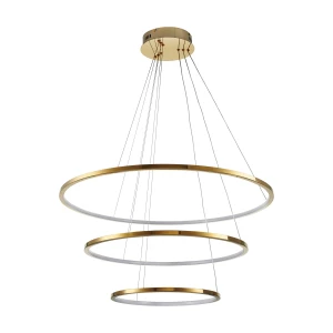 Lampa wisząca CIRCLE SLIM 40+60+80 cm - LED, ring złoty potrójny ST-10112P-3 Step into Design