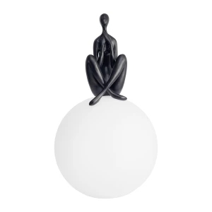 Lampa stołowa WOMAN-3 ,47 cm -czarna figura,biały klosz ST-6020-C black Step into Design