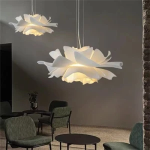 Lampa wisząca PEONY biała 50 cm - nowoczesna lampa sufitowa do salonu ST-8879P white Step into Design