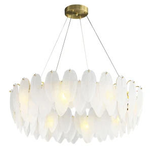 Lampa wisząca PIUMA 80 cm – biała, okrągła oprawa sufitowa ST-6289-8 Step into Design