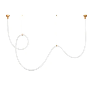 Lampa wisząca SNAKE LED 400 cm - elastyczny przewód LED, 3000K, złote uchwyty MD1021-4 gold Step into Design