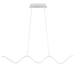 Lampa wisząca ZIGZAG 90 cm - LED, biała, falista listwa ST-MD240602 WHITE Step into Design