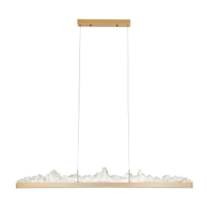 Lampa wisząca MONTANA LONG 125 cm -LED, złota listwa z kryształem ST-6490P/L Step into Design