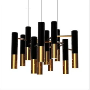 Lampa wisząca GOLDEN PIPE-13 czarno złota 60 cm ST-5719-13 Step into Design
