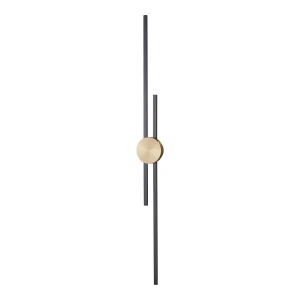 Lampa ścienna LED CENTRO czarny i mosiądz 122 cm - elegancki kinkiet ST-B3327-L Step into Design