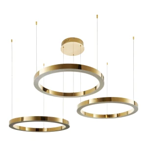 Lampa wisząca CIRCLE 60+80+100 LED złoty połysk na 1 podsufitce DN924-60+80+100 gold Step into Design