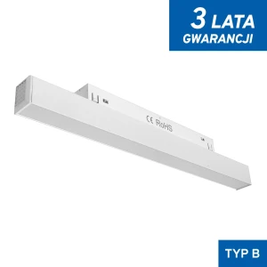 Linia Led do szyn magnetycznych biała 12W 4000K DDCX-FG300 - TYP B 1137 DomenoLED