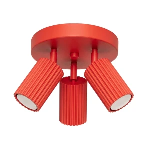 Plafon KARBON 3P czerwony SL.2367 Sollux