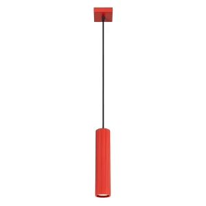 Lampa wisząca KARBON 1 czerwona SL.2335 Sollux