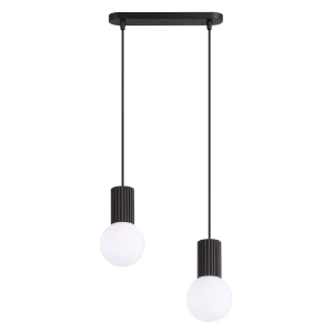 Lampa wisząca HALO 2L czarna SL.1982 Sollux