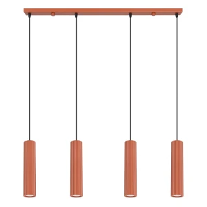 Lampa wisząca KARBON 4L ochra czerwona SL.2006 Sollux