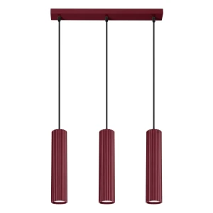 Lampa wisząca KARBON 3L burgund SL.2302 Sollux