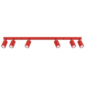 Plafon KARBON 6L czerwony SL.2369 Sollux
