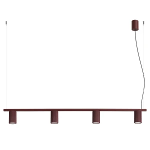 Żyrandol KARBON 4 burgund SL.2719 Sollux