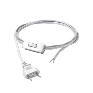 PRZEWÓD Z WŁĄCZNIKIEM BIAŁY 150CM CAMELEON CABLE SWITCH WHITE 8612 Nowodvorski