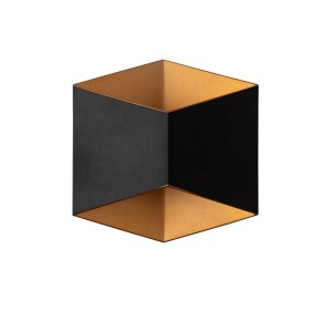 Kinkiet TRIANGLES LED czarno-złoty IP54 8141 Nowodvorski