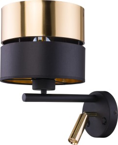 HILTON BLACK/GOLD KINKIET 2 PŁ E_27 + LED 2579 TK Lighting