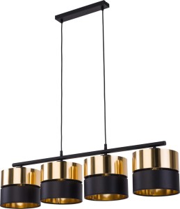 HILTON BLACK/GOLD LAMPA WISZĄCA 4 PŁ 4342 TK Lighting