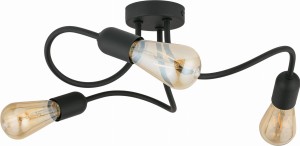 WAVE BLACK LAMPA SUFITOWA 3 PŁ E27 4407 TK Lighting