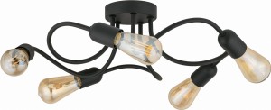 WAVE BLACK LAMPA SUFITOWA 5 PŁ E27 4408 TK Lighting
