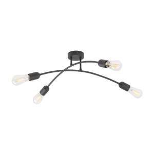 HELIX  BLACK LAMPA SUFITOWA 4 PŁ 4687 TK Lighting