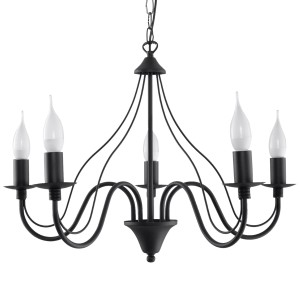 Żyrandol MINERWA 5 czarny SL.0218 Sollux Lighting