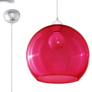 Lampa wisząca BALL czerwona SL.0253 Sollux Lighting