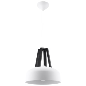 Lampa wisząca CASCO biała/czarna SL.0387 Sollux Lighting