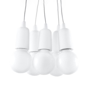 Lampa wisząca DIEGO 5 biała SL.0571 Sollux Lighting