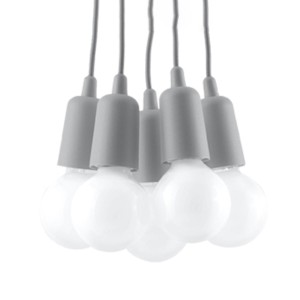 Lampa wisząca DIEGO 5 szara SL.0577 Sollux Lighting