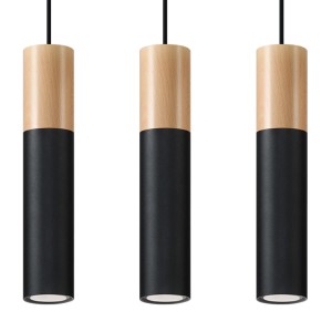 Lampa wisząca PABLO 3L czarna SL.0634 Sollux Lighting