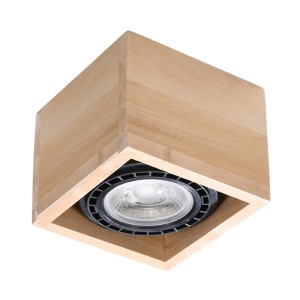 Plafon QUATRO 1 naturalne drewno SL.0915 Sollux Lighting