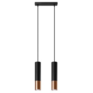 Lampa wisząca LOOPEZ 2 czarny/miedź SL.0947 Sollux Lighting