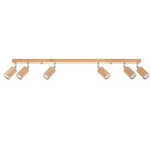 Plafon BERG 6 naturalne drewno SL.1043 Sollux Lighting