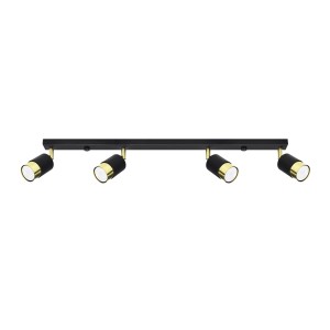 Plafon NERO 4 czarny/złoty SL.1072 Sollux Lighting