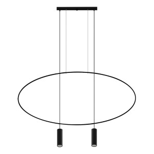 Lampa wisząca HOLAR 2 czarna TH.017CZ Sollux Lighting
