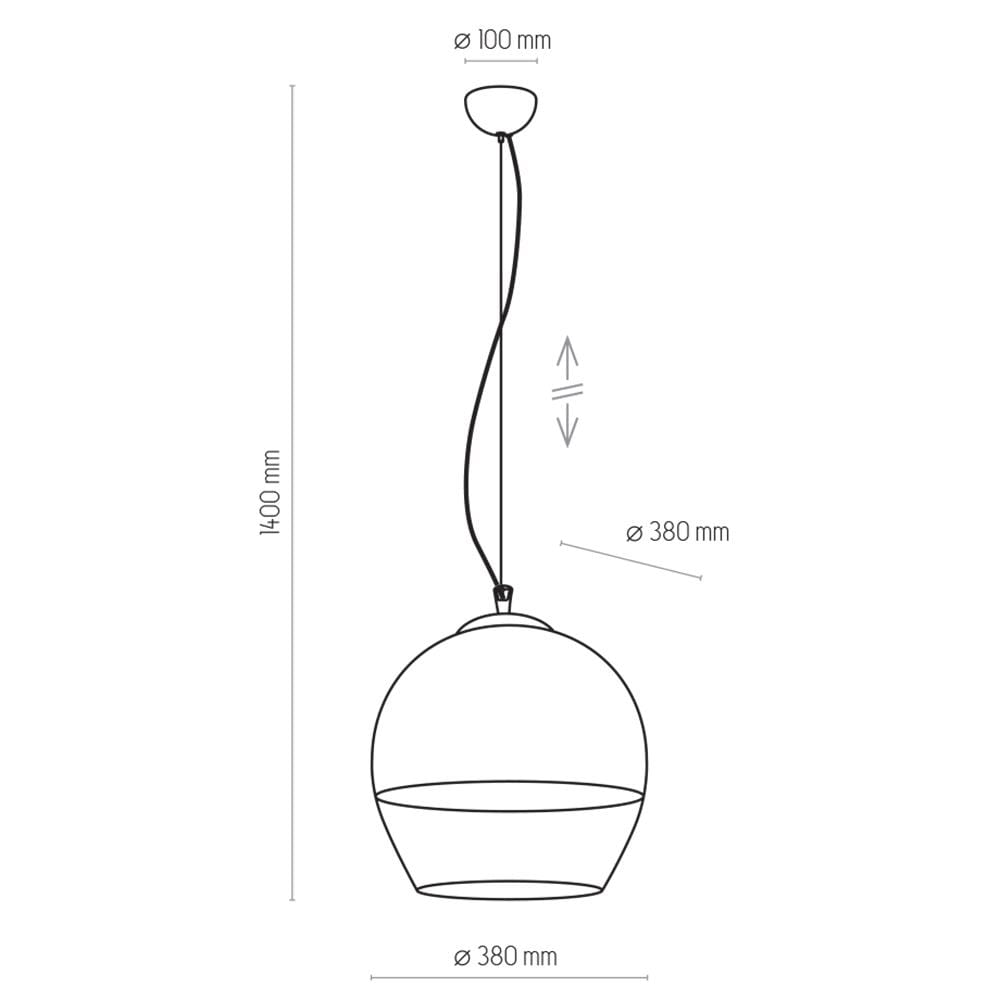 BOULETTE TRANSPARENT LAMPA WISZĄCA 1 PŁ 3343 TK Lighting lampos.pl